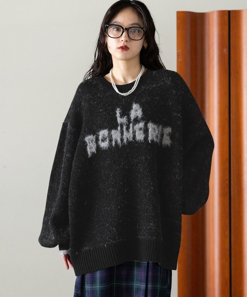 RAGEBLUE（レイジブルー）の「フェザーロゴニットプルオーバー（ニット/セーター・レディース・グレー/ブルー/ブラック・FREE）」の12枚目の写真