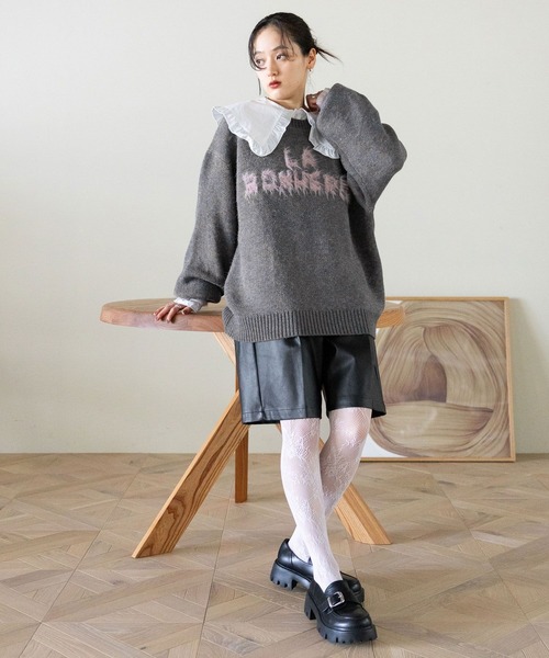 RAGEBLUE（レイジブルー）の「フェザーロゴニットプルオーバー（ニット/セーター・レディース・グレー/ブルー/ブラック・FREE）」の10枚目の写真