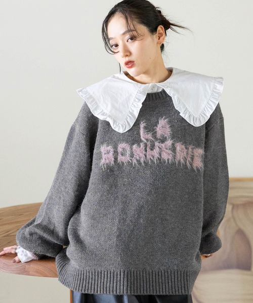 セール】フェザーロゴニットプルオーバー（ニット/セーター