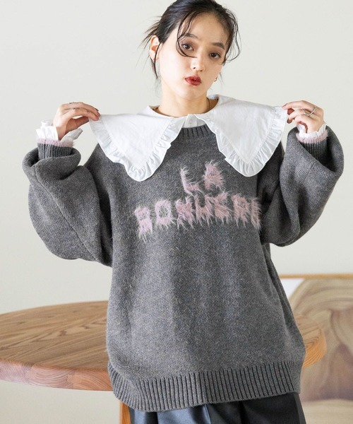 セール】フェザーロゴニットプルオーバー（ニット/セーター