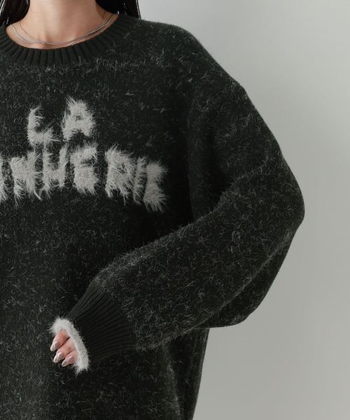 RAGEBLUE（レイジブルー）の「フェザーロゴニットプルオーバー（ニット/セーター・レディース・グレー/ブルー/ブラック・FREE）」の20枚目の写真