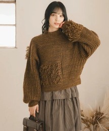 amr.（アムレ）の「フリンジハイネックニット（ニット/セーター）」