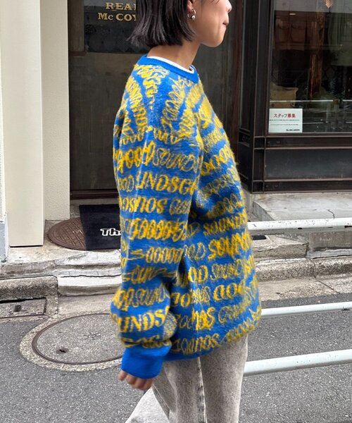 SOUNDSGOOOOD(サウンズグッド)の「【SOUNDS GOOOOD】ロゴシャギーニット(ニット/セーター・レディース・サックスブルー/イエロー/ピンク・ONE SIZE)」の19枚目の写真
