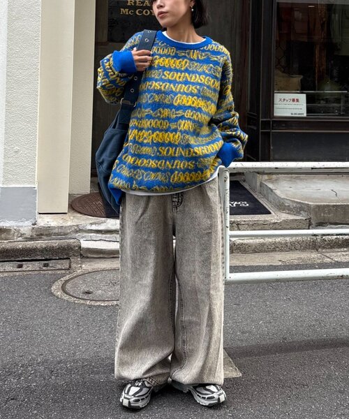 SOUNDSGOOOOD(サウンズグッド)の「【SOUNDS GOOOOD】ロゴシャギーニット(ニット/セーター・レディース・サックスブルー/イエロー/ピンク・ONE SIZE)」の20枚目の写真