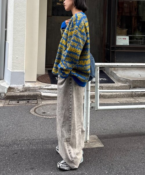 SOUNDSGOOOOD(サウンズグッド)の「【SOUNDS GOOOOD】ロゴシャギーニット(ニット/セーター・レディース・サックスブルー/イエロー/ピンク・ONE SIZE)」の5枚目の写真