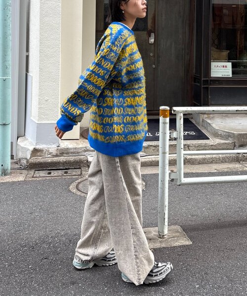 SOUNDSGOOOOD(サウンズグッド)の「【SOUNDS GOOOOD】ロゴシャギーニット(ニット/セーター・レディース・サックスブルー/イエロー/ピンク・ONE SIZE)」の8枚目の写真