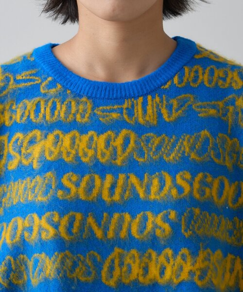 SOUNDSGOOOOD(サウンズグッド)の「【SOUNDS GOOOOD】ロゴシャギーニット(ニット/セーター・レディース・サックスブルー/イエロー/ピンク・ONE SIZE)」の12枚目の写真