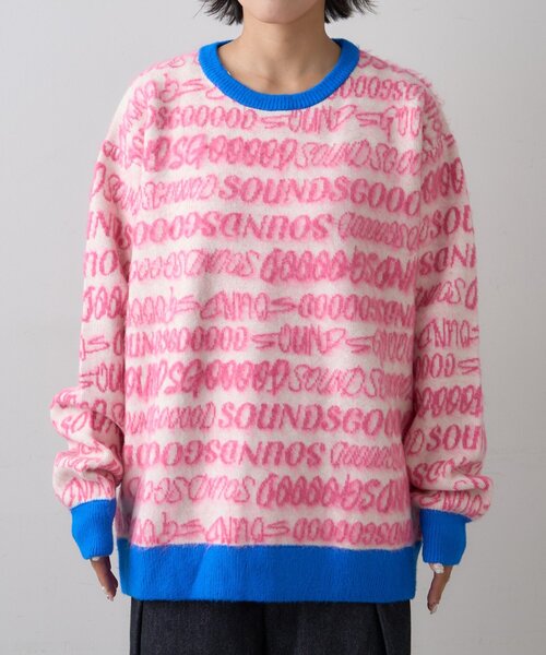 SOUNDSGOOOOD(サウンズグッド)の「【SOUNDS GOOOOD】ロゴシャギーニット(ニット/セーター・レディース・サックスブルー/イエロー/ピンク・ONE SIZE)」の16枚目の写真
