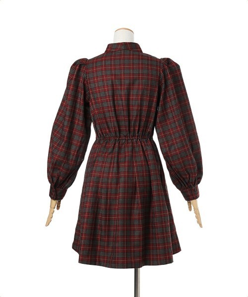 F i.n.t（フィント）の「ボリュームスリーブボウタイチェックワンピース（ワンピース・レディース・ブルー/レッド・FREE）」の20枚目の写真