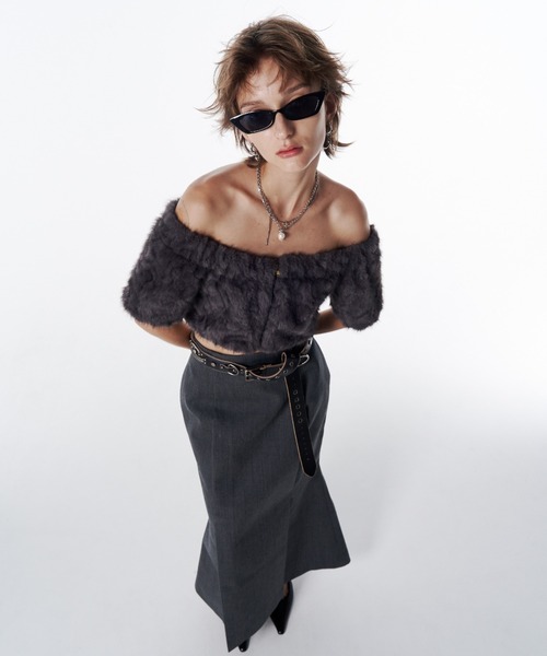 セール】FUR OFFSHOULDER TOPS/ファーオフショルダートップス（その他