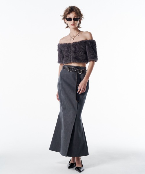 トップス josemoon FUR OFFSHOULDER TOPS JOSE MOON（ジョゼムーン）の「FUR OFFSHOULDER TOPS/ファーオフ