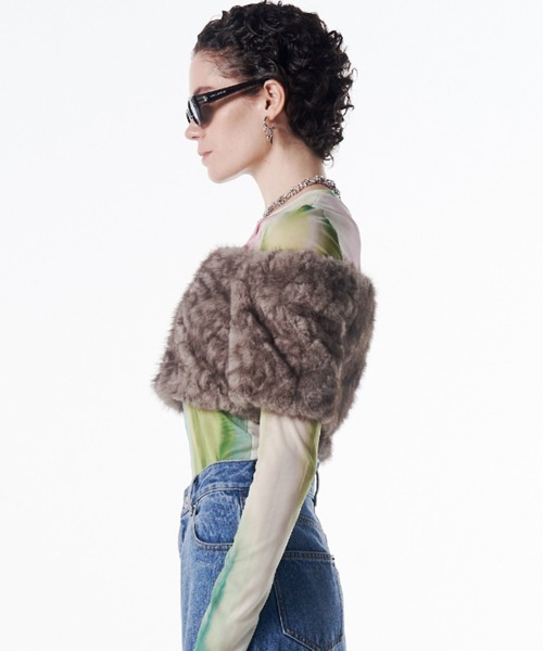 セール】FUR OFFSHOULDER TOPS/ファーオフショルダートップス（その他