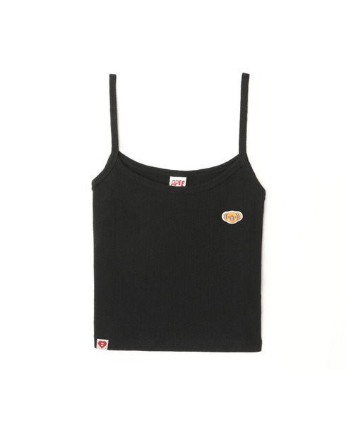 A BATHING APE（アベイシングエイプ）の「BABY CORE BADGE POINTELLE CAMISOLE（タンクトップ・レディース・アイボリー/ブラック・SMALL/X-SMALL）」の2枚目の写真