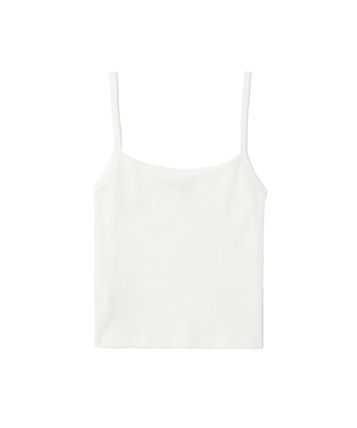 A BATHING APE（アベイシングエイプ）の「BABY CORE BADGE POINTELLE CAMISOLE（タンクトップ・レディース・アイボリー/ブラック・SMALL/X-SMALL）」の3枚目の写真