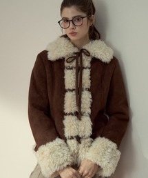 SunsetPark(サンセットパーク)のムートンボアダッフルコート SP25a008【SunsetPark】【2025AW】(ムートンコート)