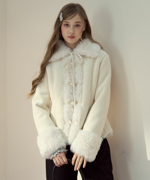 ムートンボアダッフルコート SP25a008【SunsetPark】【2025AW