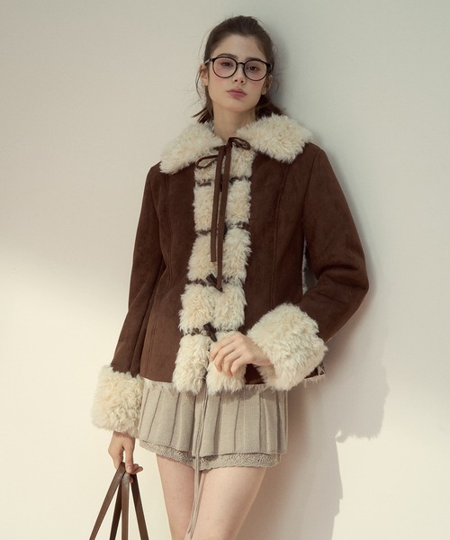 ムートンボアダッフルコート SP25a008【SunsetPark】【2025AW】 【公式 