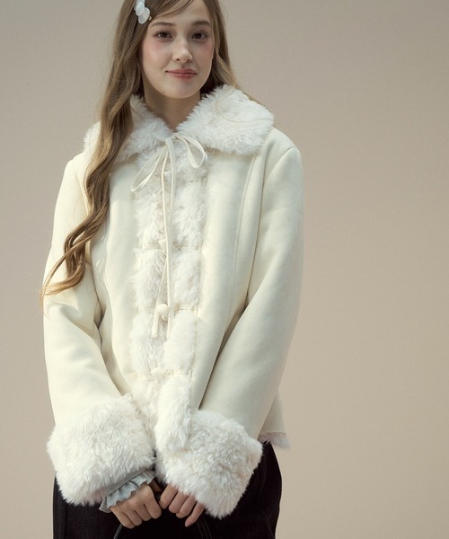 ムートンボアダッフルコート SP25a008【SunsetPark】【2025AW