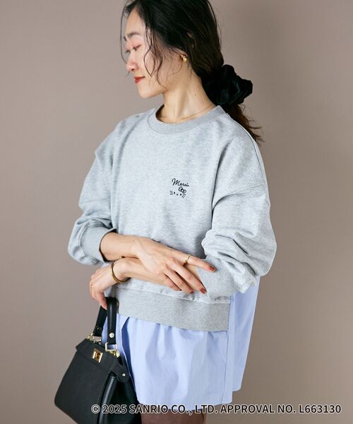 le.coeur blanc（ルクールブラン）の「【HELLO KITTY】刺繍ドッキングプルオーバー（Tシャツ/カットソー・レディース・グレー/ネイビー・38）」の14枚目の写真
