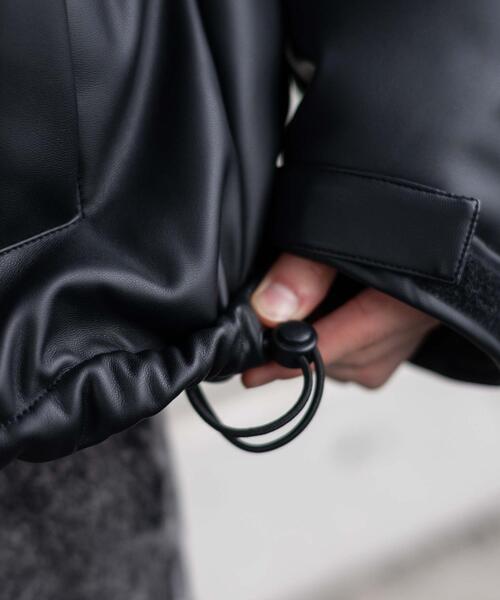 WEGO（ウィゴー）の「WEGO/【25年秋冬新作】PUパファーブルゾン（ダウンジャケット/コート・メンズ・ブラック系その他/ブラック・MEDIUM/LARGE）」の10枚目の写真