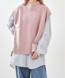 モックネック」に該当するピンク/桃色系のメンズファッション通販