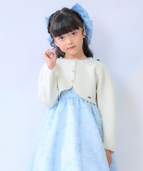 mezzopiano メゾピアノ ボレロ ラメニット ボレロ(M(110-120cm) サックス): キッズ - ナルミヤ