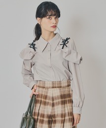 REDYAZEL | リボンフリルショルダーブラウス(シャツ/ブラウス)