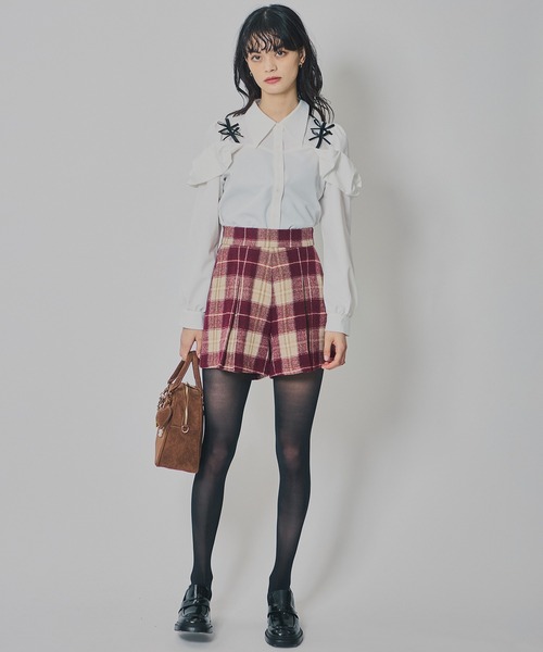 REDYAZEL（レディアゼル）の「リボンフリルショルダーブラウス（シャツ/ブラウス・レディース・オフホワイト/ベージュ/グレー・FREE）」の14枚目の写真