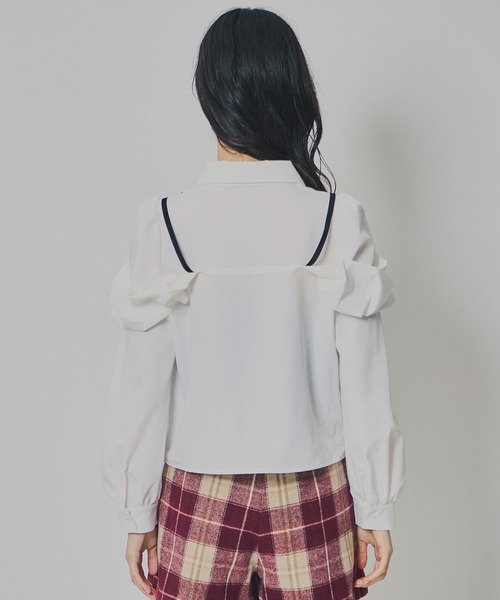 REDYAZEL（レディアゼル）の「リボンフリルショルダーブラウス（シャツ/ブラウス・レディース・オフホワイト/ベージュ/グレー・FREE）」の17枚目の写真
