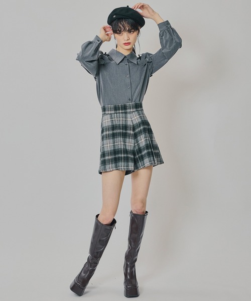 REDYAZEL（レディアゼル）の「リボンフリルショルダーブラウス（シャツ/ブラウス・レディース・オフホワイト/ベージュ/グレー・FREE）」の6枚目の写真