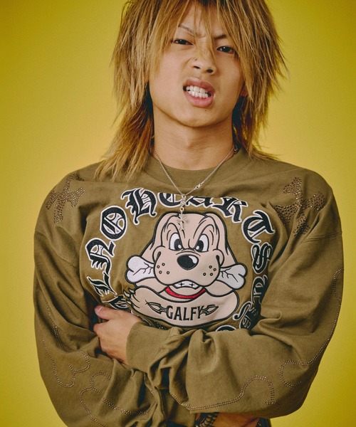 GALFY（ガルフィー）の「GALFY-ピカピカ骨骨ロンTee（Tシャツ/カットソー・メンズ・ホワイト/ブラック/グレー・XL/L）」の15枚目の写真
