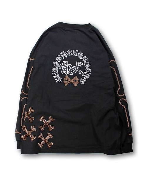 GALFY（ガルフィー）の「GALFY-ピカピカ骨骨ロンTee（Tシャツ/カットソー・メンズ・ホワイト/ブラック/グレー・XL/L）」の9枚目の写真