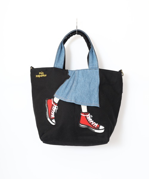 mis zapatos(ミス サパト)の「MIS ZAPATOS 2WAY MINI SHOULDER ミニショルダーバッグ(ショルダーバッグ・レディース・ブラック/グレー・FREE)」の4枚目の写真