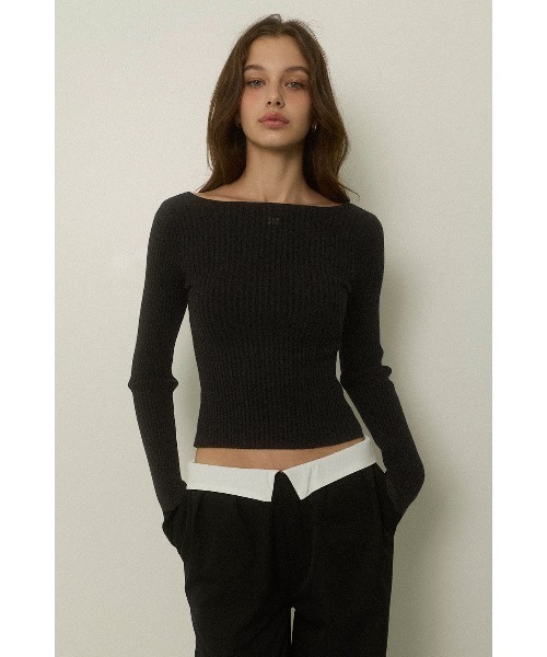 ALEXIA STAM（アリシアスタン）の「Rib Knit Long Sleeve Top