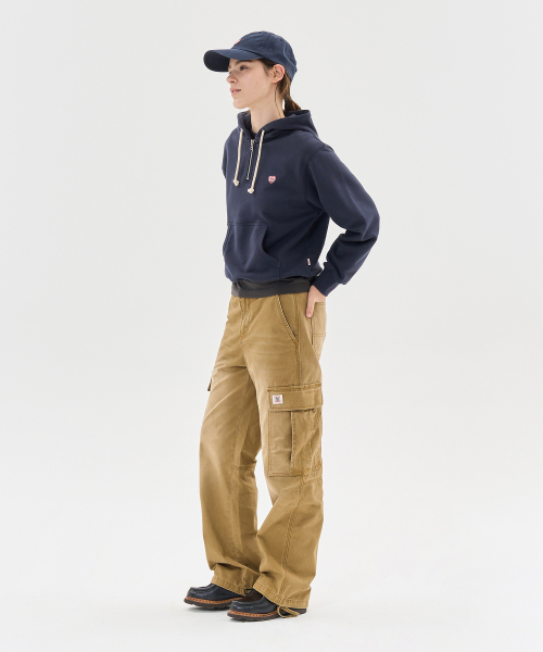 AECA(エイカ)の「AECA LOVE HALF ZIP UP HOODIE-NAVY(パーカー・レディース・その他・LARGE/X-LARGE/SMALL/MEDIUM)」の4枚目の写真