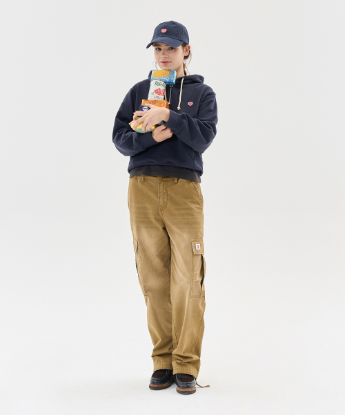 AECA(エイカ)の「AECA LOVE HALF ZIP UP HOODIE-NAVY(パーカー・レディース・その他・LARGE/X-LARGE/SMALL/MEDIUM)」の5枚目の写真