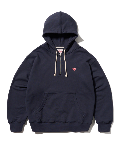 AECA(エイカ)の「AECA LOVE HALF ZIP UP HOODIE-NAVY(パーカー・レディース・その他・LARGE/X-LARGE/SMALL/MEDIUM)」の7枚目の写真