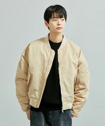 OVERSIZED MA-1 FLIGHT JACKET _ LIGHT BEIGE