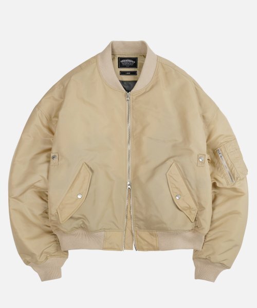 FRIZMWORKS(フリズムワークス)の「OVERSIZED MA-1 FLIGHT JACKET _ LIGHT BEIGE(ブルゾン・メンズ・その他・MEDIUM/LARGE/X-LARGE)」の2枚目の写真