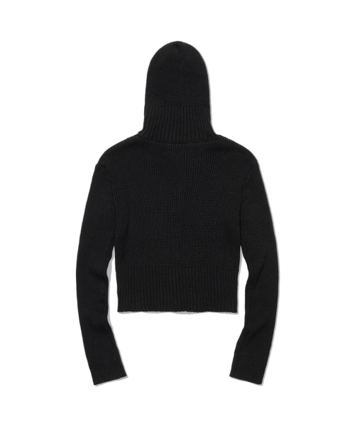MOAA（モア）の「Ribbed Knit Zip Hoodie (BLACK)（ニット/セーター・レディース・その他・SMALL/MEDIUM）」の3枚目の写真