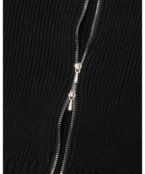 MOAA（モア）の「Ribbed Knit Zip Hoodie (BLACK)（ニット/セーター・レディース・その他・SMALL/MEDIUM）」の4枚目の写真