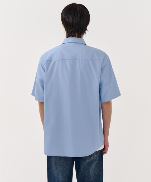 MUSINSA STANDARD（ムシンサスタンダード）の「リラックスドオックスフォード半袖シャツ [サックスブルー]（シャツ/ブラウス・メンズ・その他・SMALL/MEDIUM/LARGE/X-LARGE/XX-LARGE）」の3枚目の写真