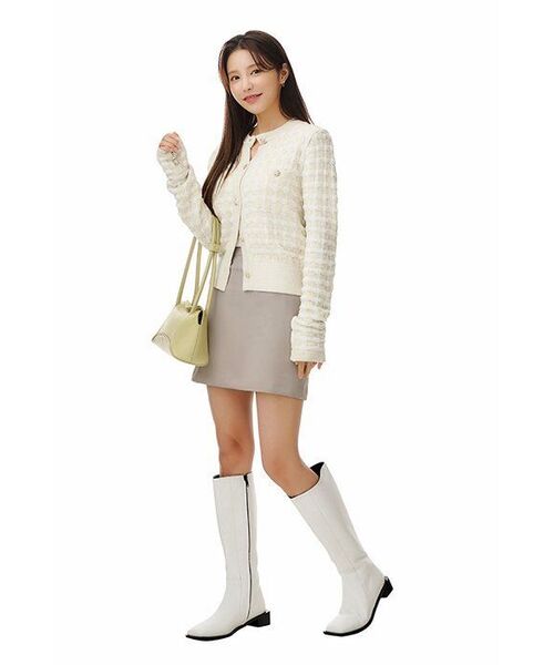 MUSINSA STANDARD WOMAN（ムシンサスタンダードウーマン）の「レディースベーシックミニスカート【ライトベージュ】（スカート・レディース・その他・MEDIUM/LARGE/X-SMALL/SMALL）」の7枚目の写真