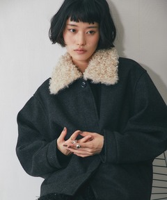 Soutien Colored Melton Short Coat/ステンカラーメルトンショート