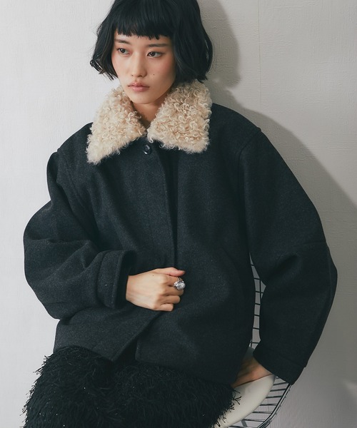 れ*か様 イノセントワールド　ファー付きショートジャケット黒 れ*か様 イノセントワールド ファー付きショートジャケット黒 楽天市場