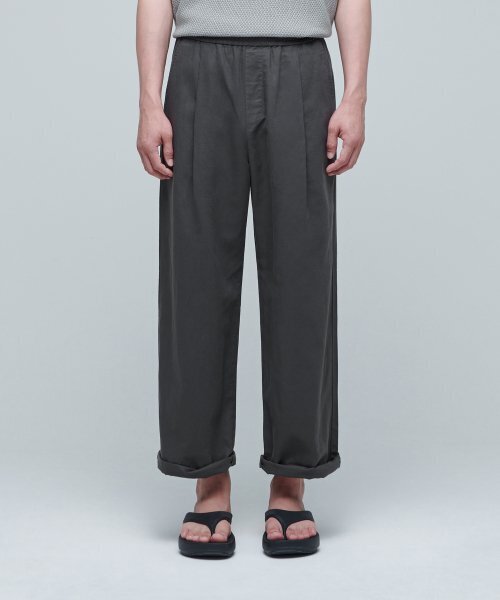 MUSINSA STANDARD(ムシンサスタンダード)の「コットンリネンワンタックワイドパンツ【ガンメタル】(その他パンツ・メンズ・その他・38/36/34/32/30/26/28)」の9枚目の写真