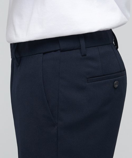 MUSINSA STANDARD（ムシンサスタンダード）の「軽量スキニー隠しバンディングクロップドスラックス[ネイビー]（スラックス・メンズ・その他・30/26/27/28/29）」の5枚目の写真