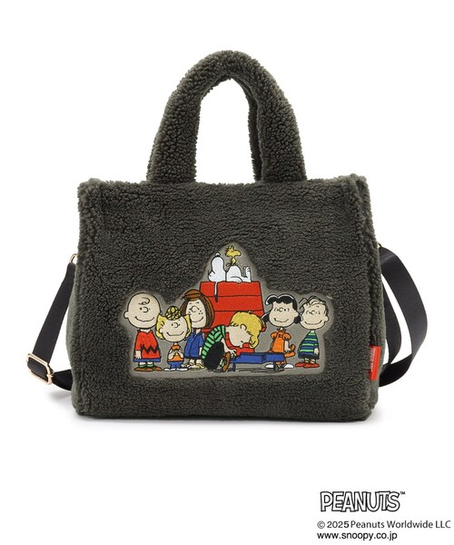 PEANUTS(ピーナッツ)の「【PEANUTS】ボアスクエア2WAYトート(トートバッグ・レディース・ブラック/アイボリー/グレー/チャコールグレー・00)」の20枚目の写真