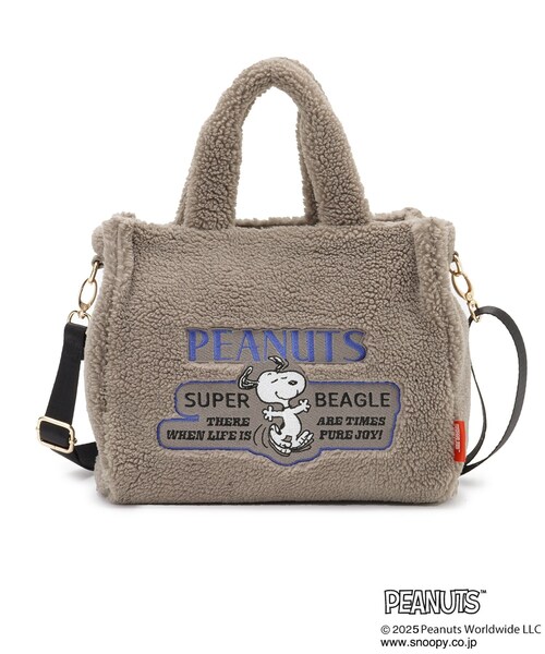 PEANUTS(ピーナッツ)の「【PEANUTS】ボアスクエア2WAYトート(トートバッグ・レディース・ブラック/アイボリー/グレー/チャコールグレー・00)」の22枚目の写真
