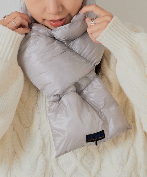 L.L.Bean（エルエルビーン）の「L.L.Bean/エル・エル・ビーン Insulation UL Muff リップストップナイロン マフラー（マフラー・メンズ・ブラック/グレー・FREE）」の2枚目の写真